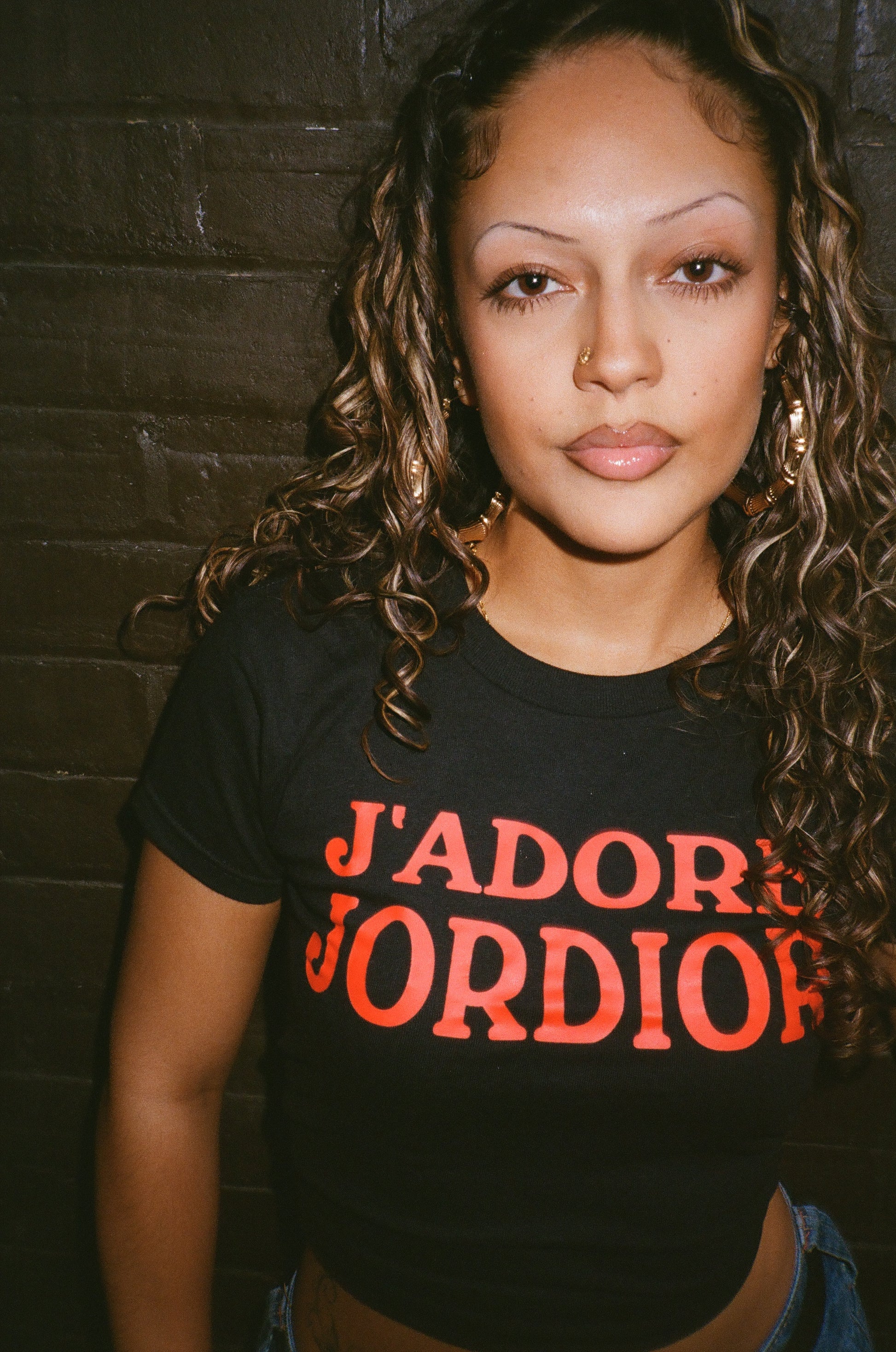 J'ADORE JORDIOR - Red Cropped Tee