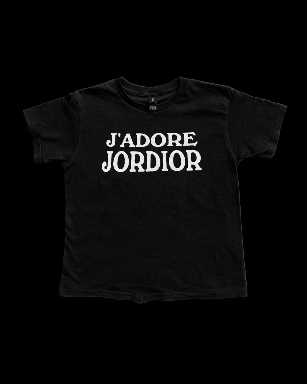 J'ADORE JORDIOR - Black/White Cropped Tee