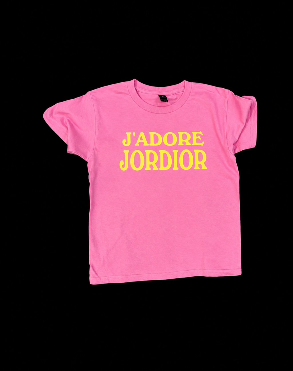 J'ADORE JORDIOR - Pink/Yellow Cropped Tee