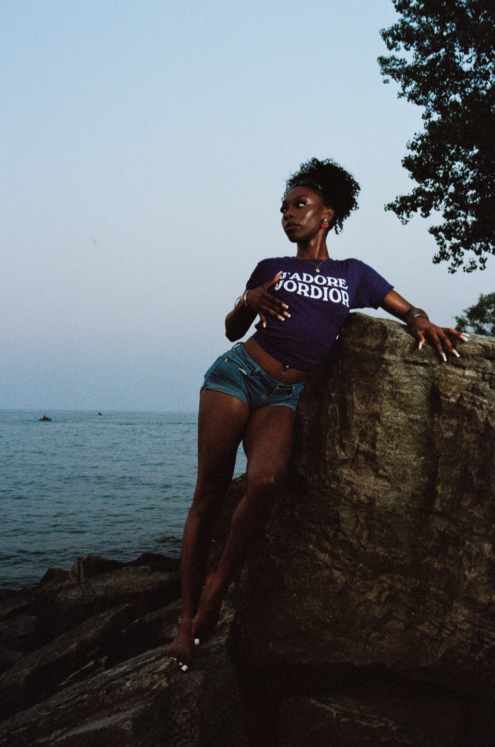 J'ADORE JORDIOR - Purple Cropped Tee