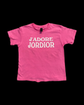 J'ADORE JORDIOR - Pink/White Cropped Tee