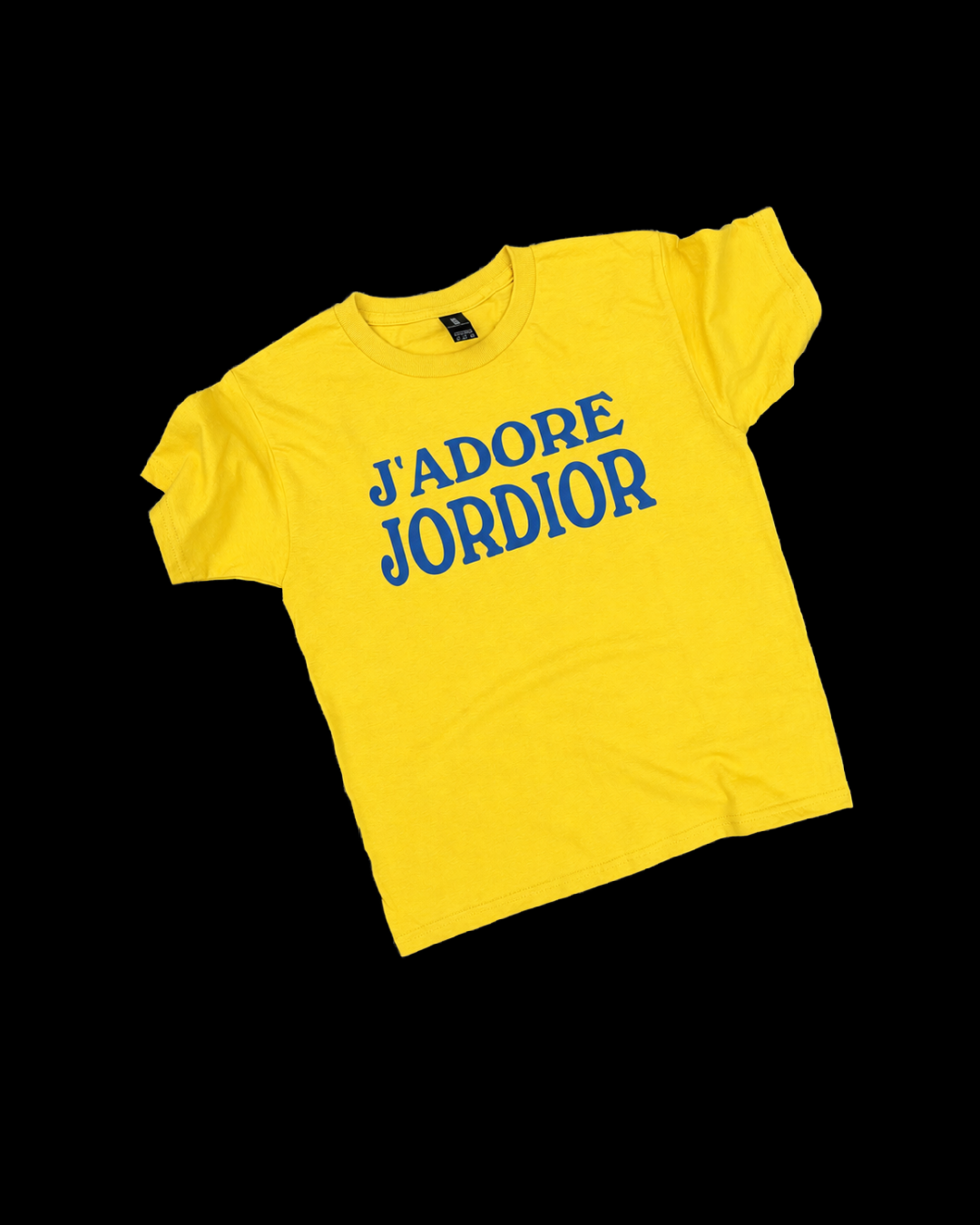J'ADORE JORDIOR - Yellow Cropped Tee